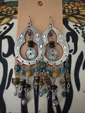 Vintage Style Tibetan Beaded Earrings ✨